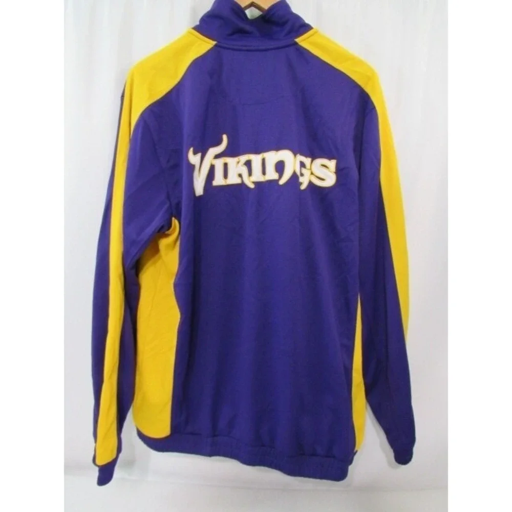 NFL Minnesota Vikings Men's L Purple Gold Full Zip Warm up Jacket